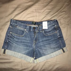 JCrew denim shorts, never worn still have tag